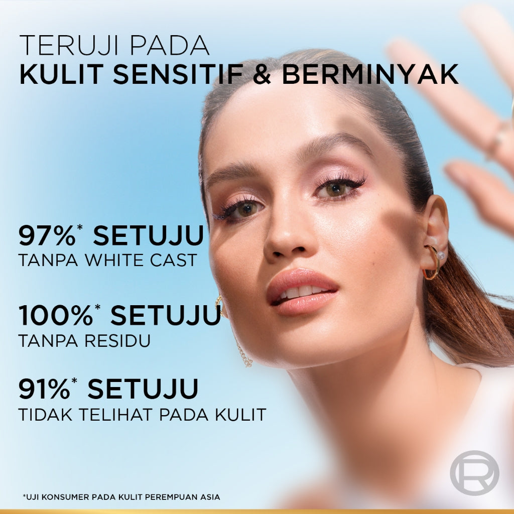 (PAKET HEMAT ISI 2) L'Oreal Paris UV Defender Serum Protector Sunscreen Matte & Fresh SPF 50+ / PA ++++ Skin Care - 50ml (Untuk Mencegah Kulit Tampak Tua 5 Tahun & Melembapkan)