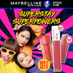 MAYBELLINE OFFICIAL Superstay Lip Bundle Superstay Matte Ink + Superstay Vinyl Ink + Superstay Teddy Tint | Liquid Long Lasting Waterproof Matte Lipstick Lipcream Make Up Transferproof