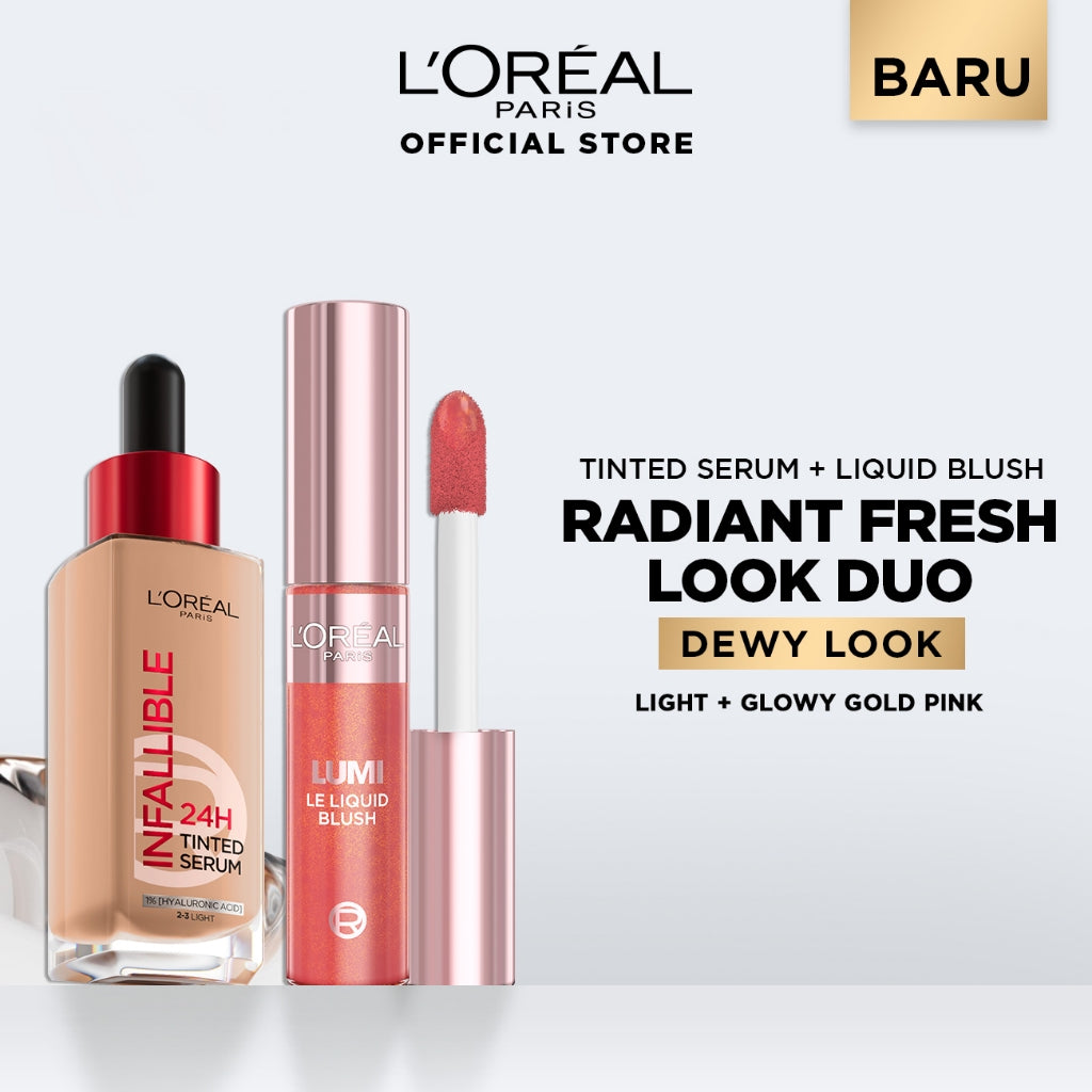 [BARU] Paket Tinted Serum Foundation + Lumi Le Liquid Blush |Memberikan Hasil Kulit Glowing dengan Flawless Coverage Hingga 24 Jam| Make Up Tahan Lama Waterproof dan Transferproof Blendable No Patchy No Cakey