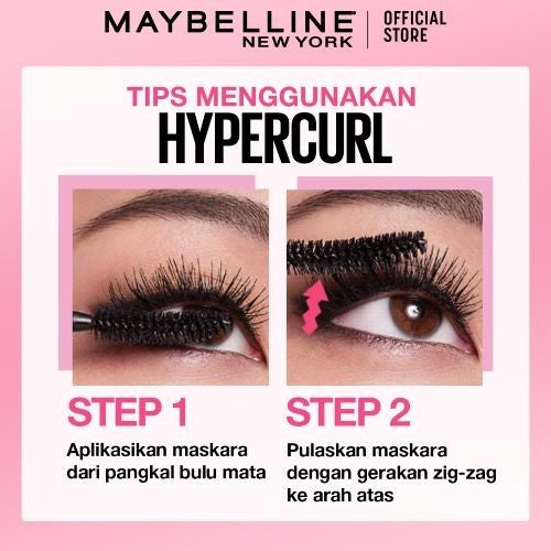 MAYBELLINE OFFICIAL Paket Makeup Anti Transfer Hypercurl Waterproof Mascara + Superstay Matte Ink | Paket Maskara Lipstick