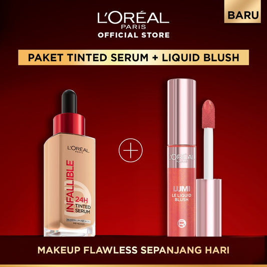[BARU] Paket Tinted Serum Foundation + Lumi Le Liquid Blush |Memberikan Hasil Kulit Glowing dengan Flawless Coverage Hingga 24 Jam| Make Up Tahan Lama Waterproof dan Transferproof Blendable No Patchy No Cakey