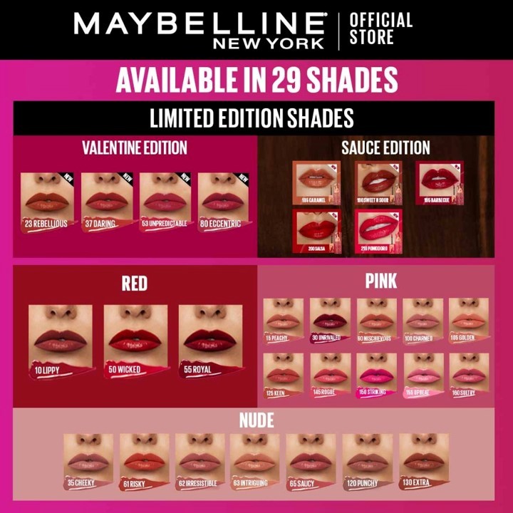 MAYBELLINE OFFICIAL Paket Hemat Superstay Vinyl Ink 2 pcs Ombre Set Lipstick Long Lasting