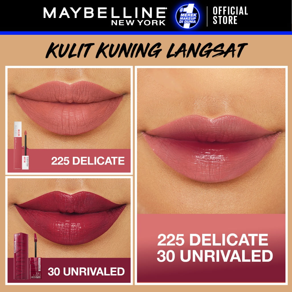MAYBELLINE OFFICIAL 3D Ombre Lip Packages : Matte & Shine Duo (Superstay Matte Ink + Superstay Vinyl Ink)