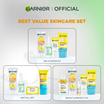 GARNIER Paket Skincare Peeling 1 Set Lengkap Serum Exfoliating Eksfoliasi Wajah Daily Set | tone up mencerahkan moisturizer pelembab