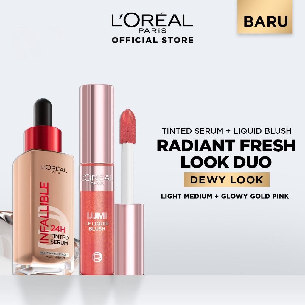 [BARU] Paket Tinted Serum Foundation + Lumi Le Liquid Blush |Memberikan Hasil Kulit Glowing dengan Flawless Coverage Hingga 24 Jam| Make Up Tahan Lama Waterproof dan Transferproof Blendable No Patchy No Cakey