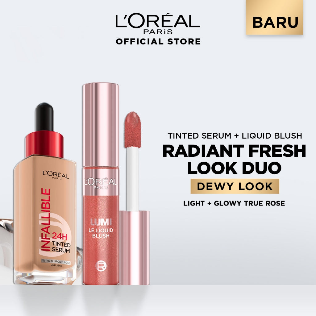 [BARU] Paket Tinted Serum Foundation + Lumi Le Liquid Blush |Memberikan Hasil Kulit Glowing dengan Flawless Coverage Hingga 24 Jam| Make Up Tahan Lama Waterproof dan Transferproof Blendable No Patchy No Cakey