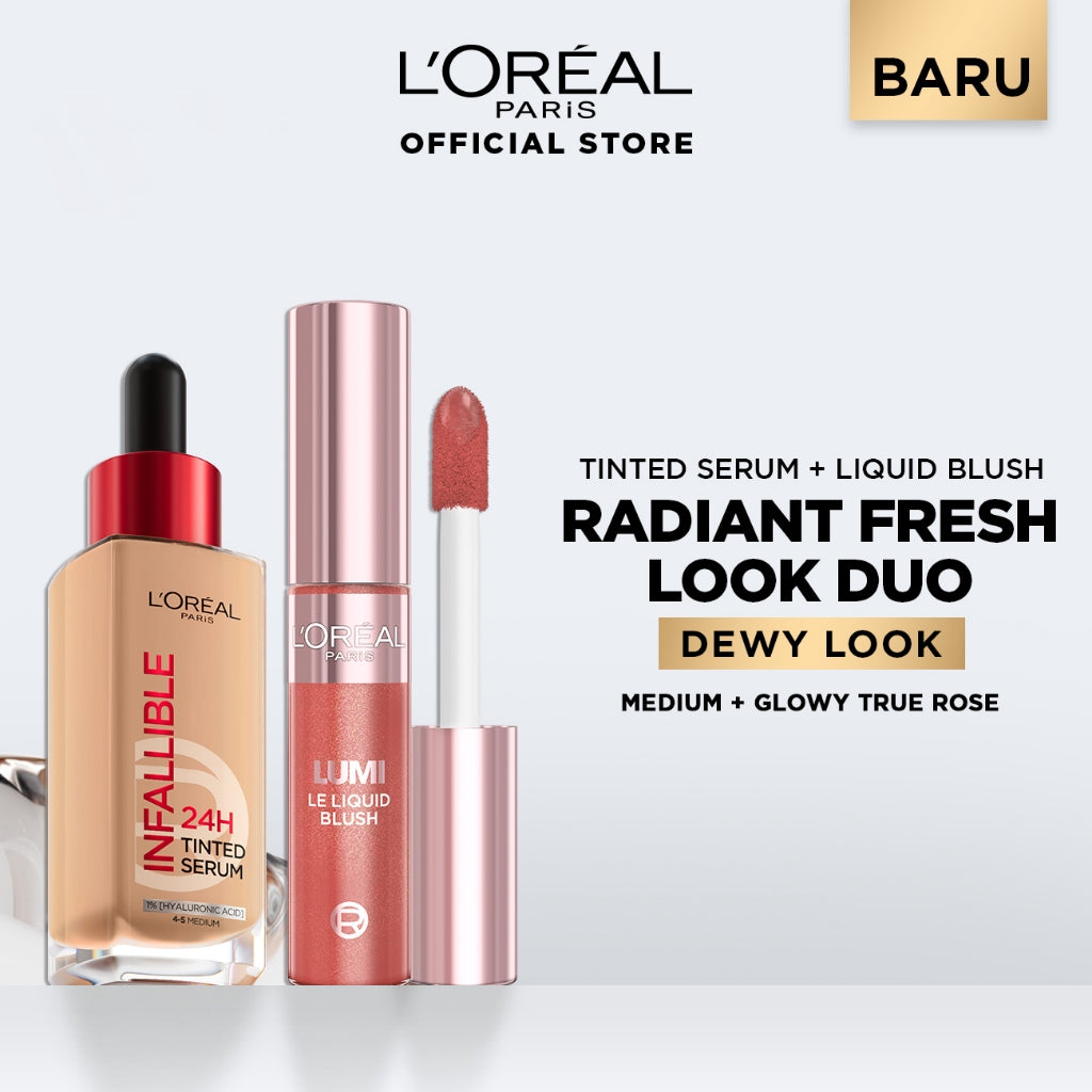 [BARU] Paket Tinted Serum Foundation + Lumi Le Liquid Blush |Memberikan Hasil Kulit Glowing dengan Flawless Coverage Hingga 24 Jam| Make Up Tahan Lama Waterproof dan Transferproof Blendable No Patchy No Cakey