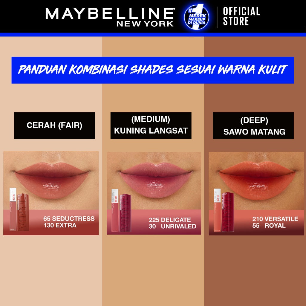 MAYBELLINE OFFICIAL 3D Ombre Lip Packages : Matte & Shine Duo (Superstay Matte Ink + Superstay Vinyl Ink)