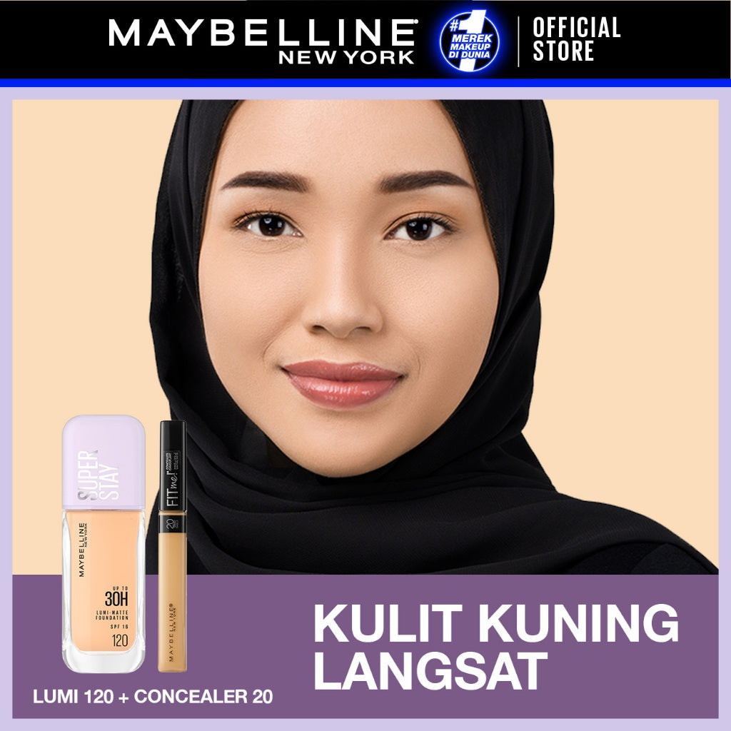 MAYBELLINE OFFICIAL Radiant Matte Duo : Superstay Lumi Matte Foundation + Fit Me Concealer