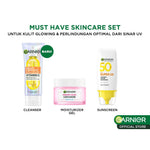 GARNIER Facial Wash Bright Complete Vitamin C Serum Cleanser 100ml Paket Skincare Pembersih Wajah Mencerahkan Seperti Serum Wash Sabun Cuci Muka Sabun Muka Glowing dan Memutihkan Moisturizer Sunscreen