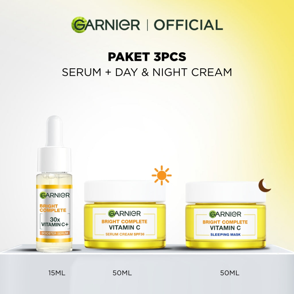 [PAKET HEMAT ISI 2] Garnier Perfect Simple Set Day Cream & Night Cream 50 ml Krim Siang & Krim Malam Mencerahkan Bundle Paket Skincare 1 set lengkap moisturizer tone up Untuk Kulit Cerah & Glowing pelembab wajah cream pemutih wajah glowing cepat