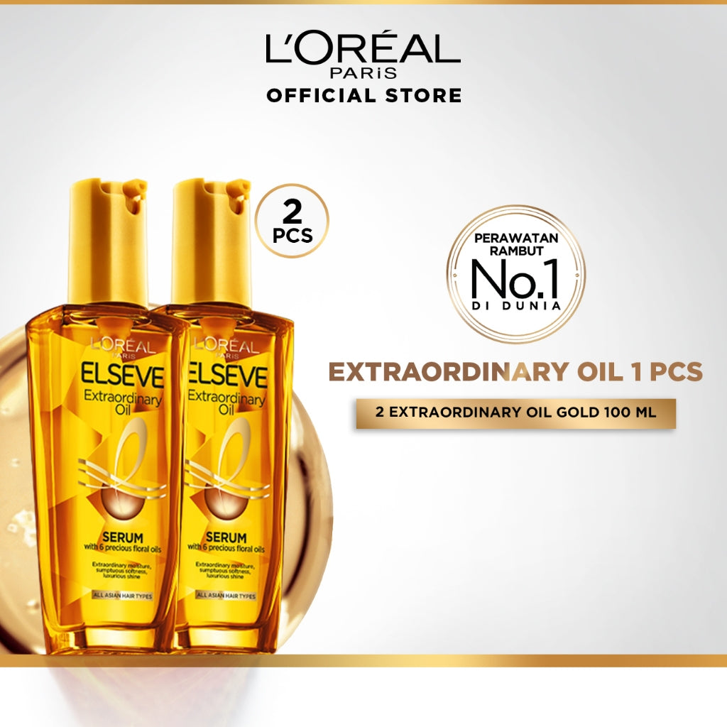 [BARU] L'Oreal Paris Elseve Extraordinary Oil Mask 250mL | Refill Mask 250mL | Nutrisi Rambut Kering, Kusam, dan Rusak | Untuk Rambut Frizzy - Kusut
