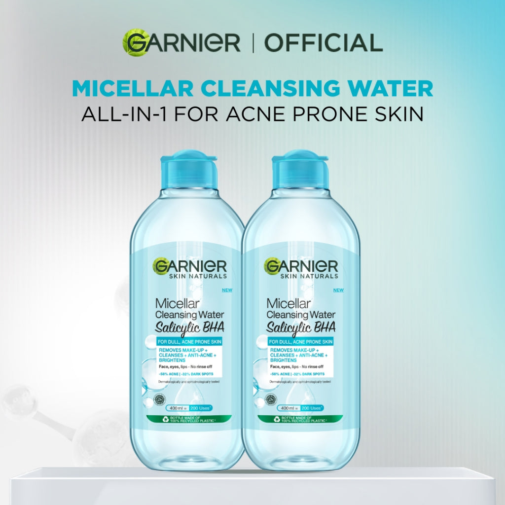 [PAKET HEMAT ISI 3] GARNIER Micellar Water 400ml ALL VARIANT Skincare Cleansing - Pembersih Wajah & Make up untuk Kulit Sensitif Micellar Cleansing Water Paket Skincare 1 set lengkap
