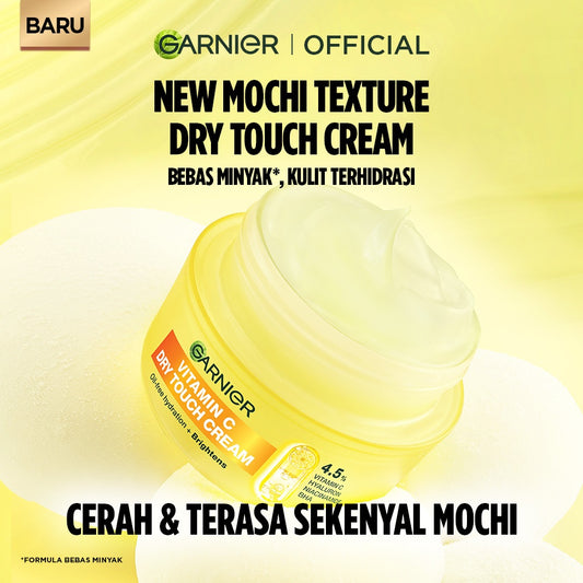 [NEW LAUNCH] GARNIER Mochi Dry Touch Cream Moisturizer Pelembab Wajah Skin Barrier 4.5% Vitamin C / Niacinamide / Salicylic Acid 30ml & 50ml Skincare Set Krim Siang Krim Malam Day Cream Serum Tone Up Mosturizer Mousturizer Cream Pemutih Wajah