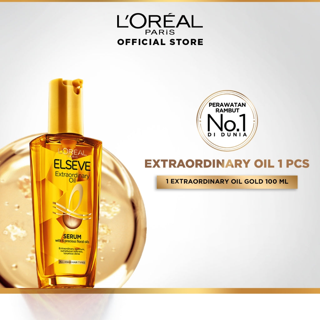 [BARU] L'Oreal Paris Elseve Extraordinary Oil Mask 250mL | Refill Mask 250mL | Nutrisi Rambut Kering, Kusam, dan Rusak | Untuk Rambut Frizzy - Kusut