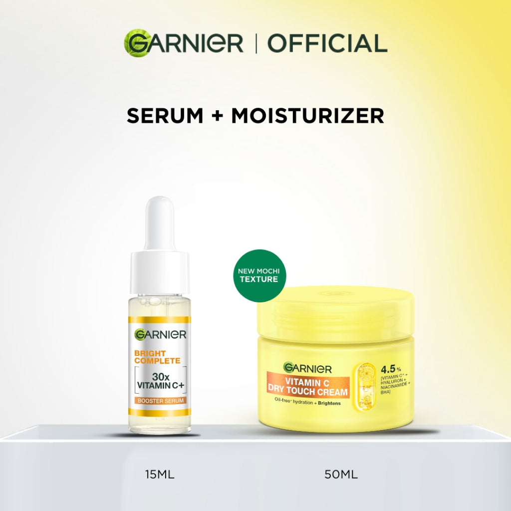 [PAKET HEMAT ISI 2] Garnier Perfect Simple Set Day Cream & Night Cream 50 ml Krim Siang & Krim Malam Mencerahkan Bundle Paket Skincare 1 set lengkap moisturizer tone up Untuk Kulit Cerah & Glowing pelembab wajah cream pemutih wajah glowing cepat
