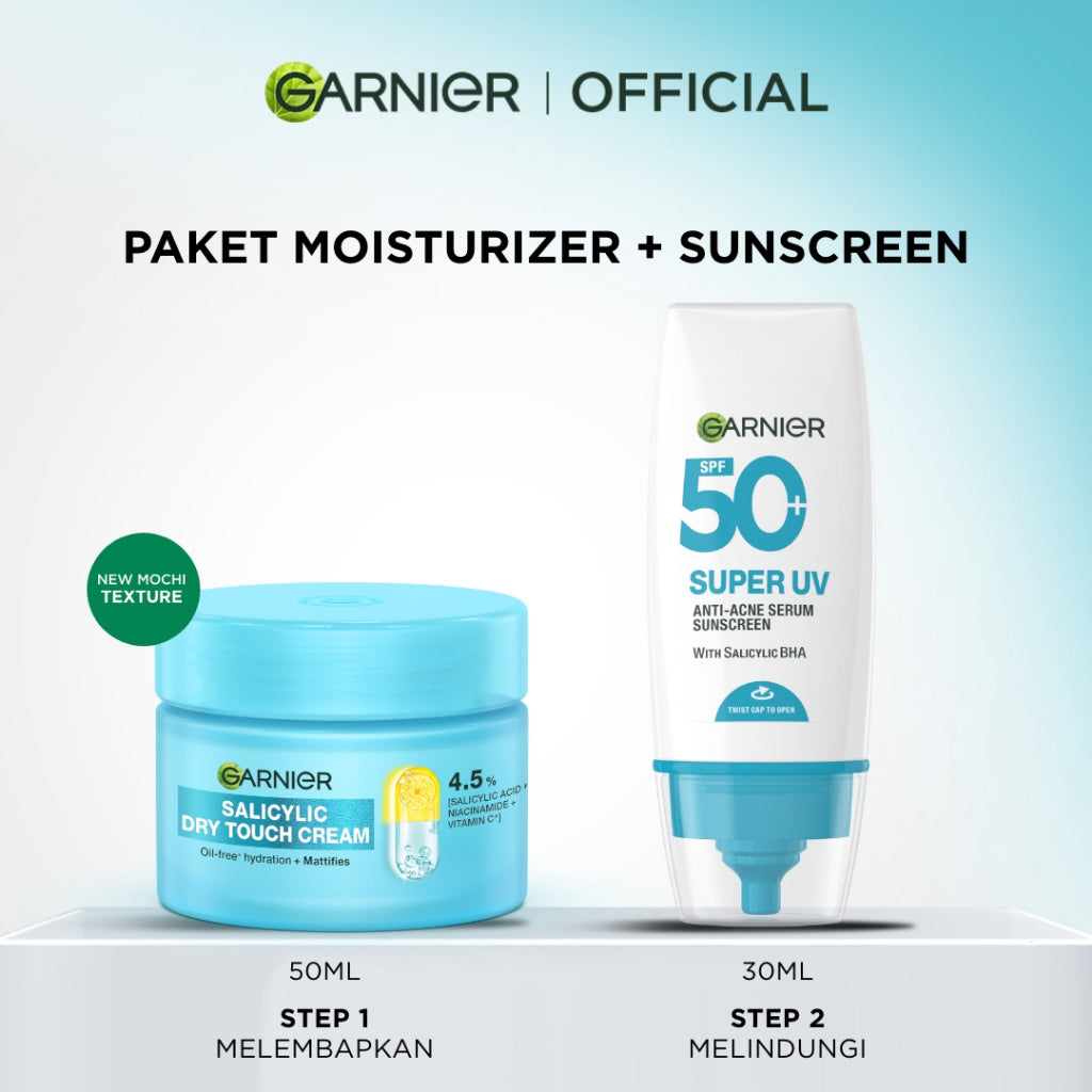 [PAKET HEMAT ISI 2] GARNIER Super UV Serum Sunscreen ALL VARIANT SPF 50+ PA++++ Vitamin C Skincare - 30ml Sunblock Mencerahkan Wajah Sunscreen SPF 50 PA ++++