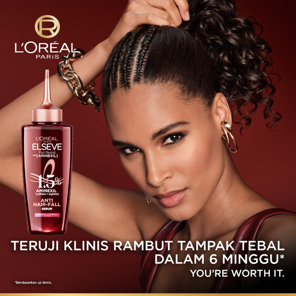 [BARU] L'Oreal Paris Elseve Aminexil Serum  - Anti Hair-Fall Serum With Aminexil - 102ml -  Perawatan Kekuatan Rambut, yang Rambutnya patah , Rambut Rontok, Serum Kulit Kepala.