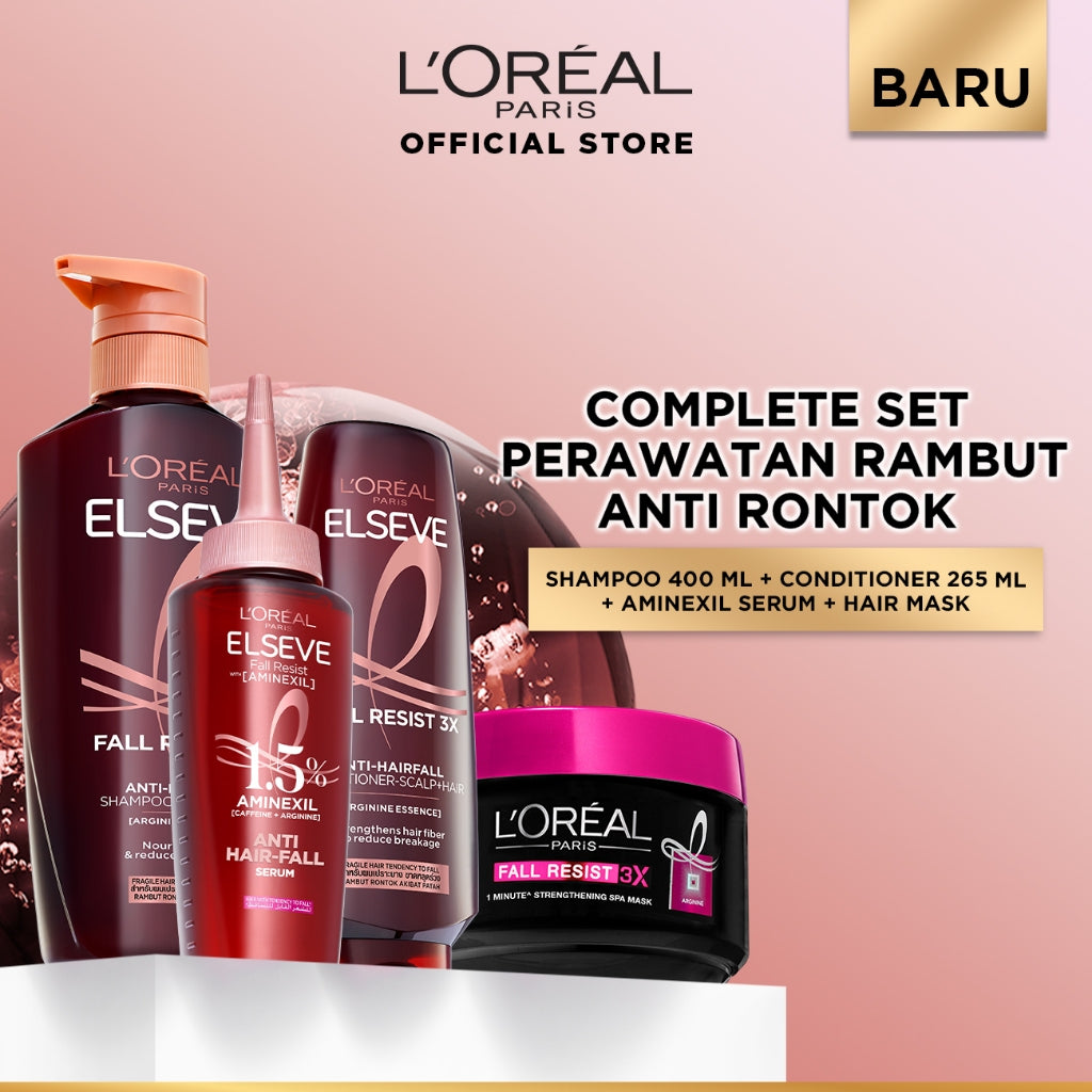 [BARU] L'Oreal Paris Elseve Aminexil Serum  - Anti Hair-Fall Serum With Aminexil - 102ml -  Perawatan Kekuatan Rambut, yang Rambutnya patah , Rambut Rontok, Serum Kulit Kepala.