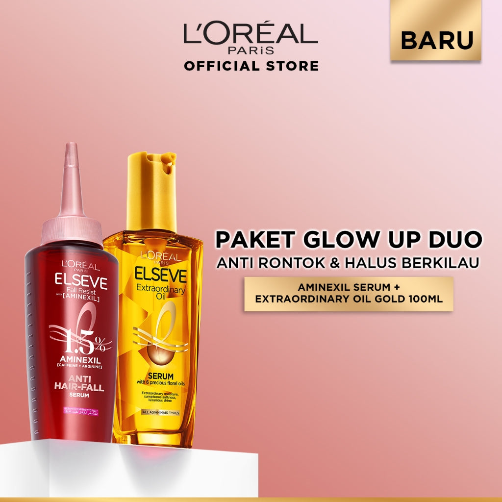 [BARU] L'Oreal Paris Elseve Aminexil Serum  - Anti Hair-Fall Serum With Aminexil - 102ml -  Perawatan Kekuatan Rambut, yang Rambutnya patah , Rambut Rontok, Serum Kulit Kepala.