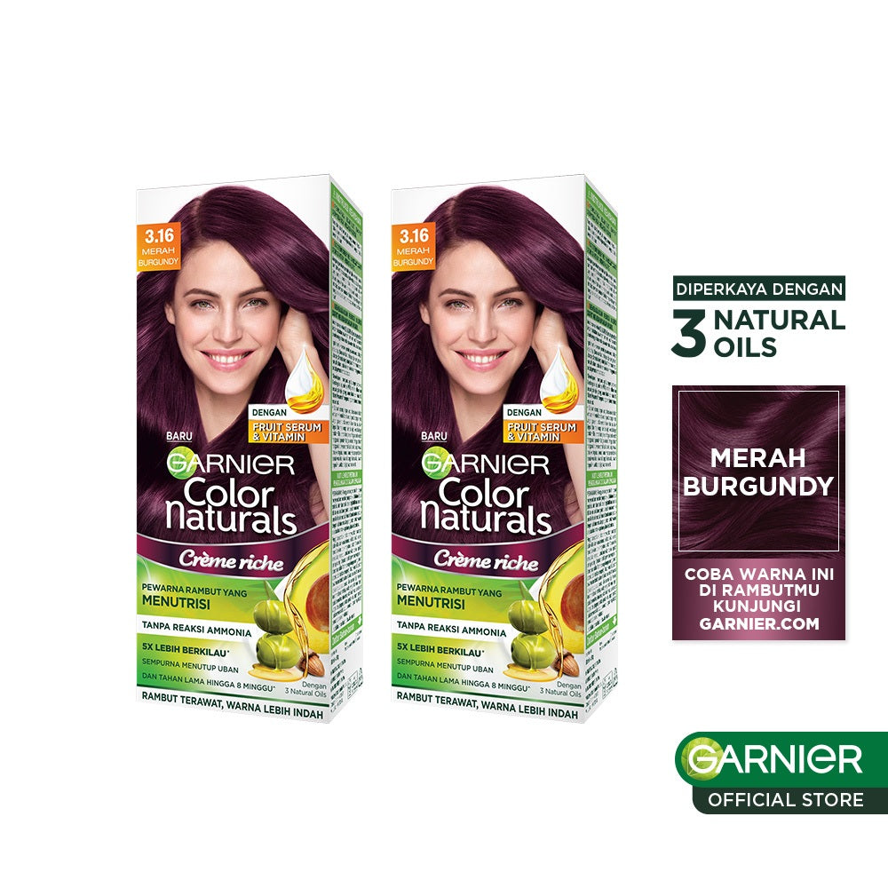 [PAKET HEMAT ISI 2] GARNIER Color Naturals Ultra Color Big Kit 105ml x2 - Cat Rambut Pewarna Rambut Permanent