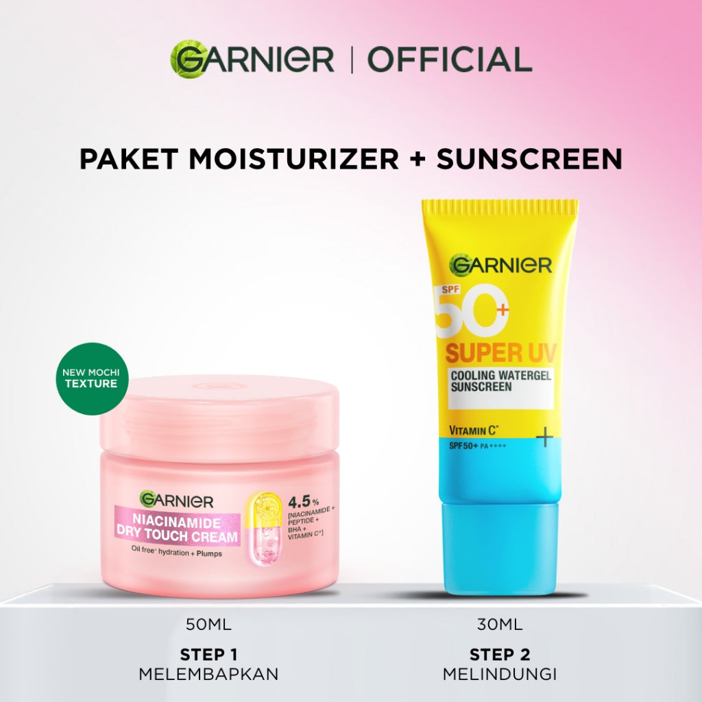 [PAKET HEMAT ISI 2] GARNIER Super UV Serum Sunscreen ALL VARIANT SPF 50+ PA++++ Vitamin C Skincare - 30ml Sunblock Mencerahkan Wajah Sunscreen SPF 50 PA ++++