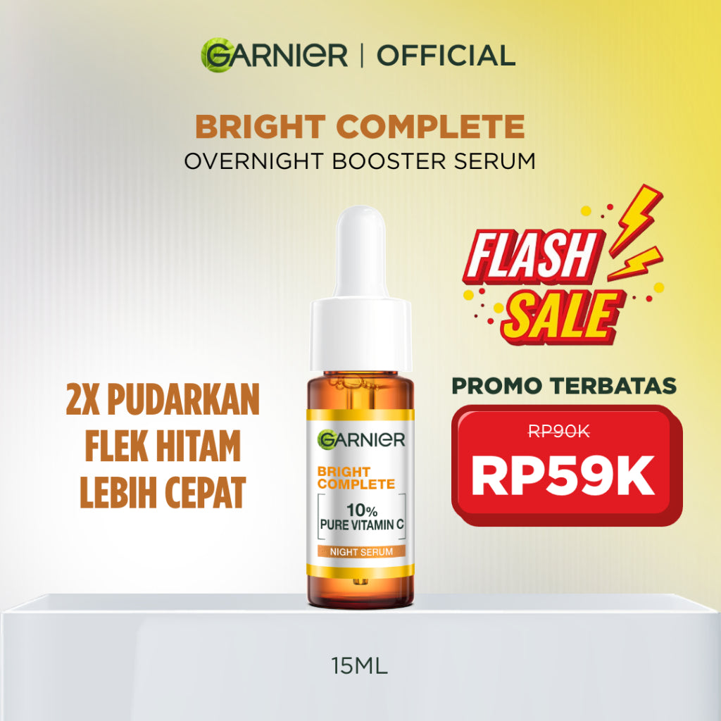 GARNIER Serum Skincare ALL VARIANT Serum Mencerahkan Wajah Vitamin C Ceramide Salycilic Acid Night Peeling Serum 15ml 30ml 50ml Cocok untuk semua jenis kulit Serum Pagi & Malam