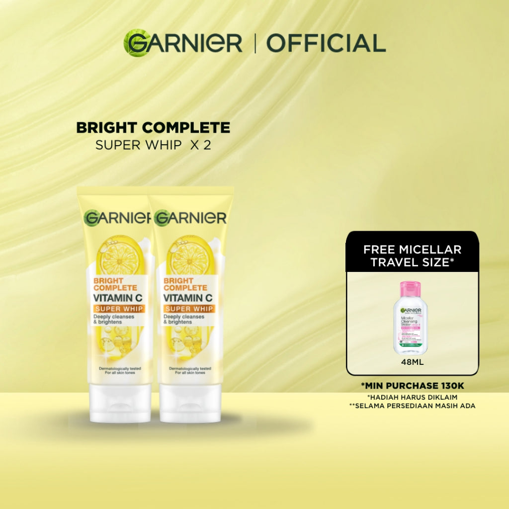 [PAKET HEMAT ISI 2] GARNIER Facial Wash ALL VARIANT 100ML Vitamin C Ceramide Ani Acne Skincare Pembersih Wajah sabun cuci muka sabun muka glowing dan memutihkan Bright Complete Sakura Glow