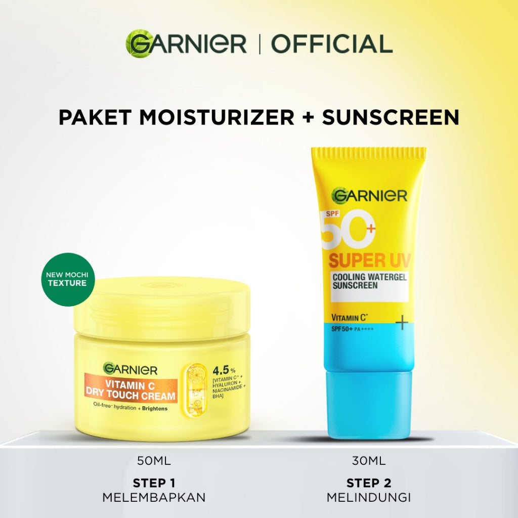 [PAKET HEMAT ISI 2] GARNIER Super UV Serum Sunscreen ALL VARIANT SPF 50+ PA++++ Vitamin C Skincare - 30ml Sunblock Mencerahkan Wajah Sunscreen SPF 50 PA ++++
