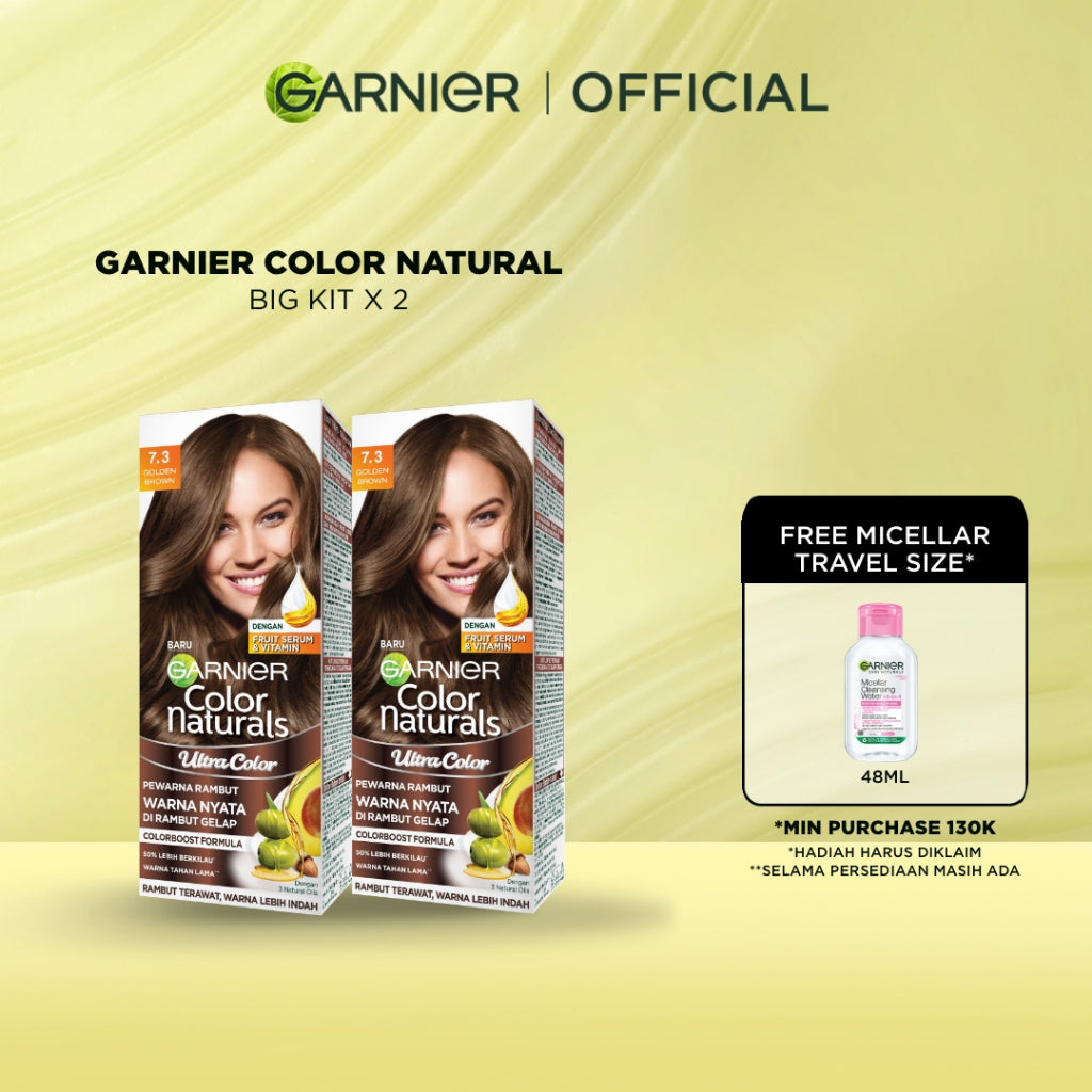 [PAKET HEMAT ISI 2] GARNIER Color Naturals Ultra Color Big Kit 105ml x2 - Cat Rambut Pewarna Rambut Permanent