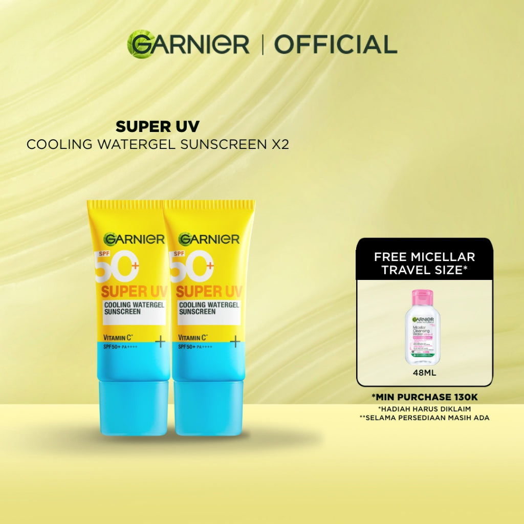 [PAKET HEMAT ISI 2] GARNIER Super UV Serum Sunscreen ALL VARIANT SPF 50+ PA++++ Vitamin C Skincare - 30ml Sunblock Mencerahkan Wajah Sunscreen SPF 50 PA ++++