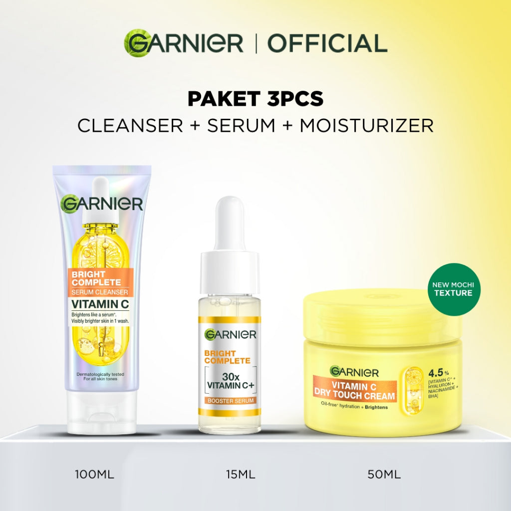 [PAKET HEMAT ISI 2] Garnier Perfect Simple Set Day Cream & Night Cream 50 ml Krim Siang & Krim Malam Mencerahkan Bundle Paket Skincare 1 set lengkap moisturizer tone up Untuk Kulit Cerah & Glowing pelembab wajah cream pemutih wajah glowing cepat