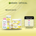 [PAKET HEMAT 7 PCS] GARNIER Paket Skincare 1 set lengkap Complete Kit Vitamin C Serum 30 ml + Overnight Serum 30ml + Night Cream 50ml + Day Cream 50ml Serum Mencerahkan Bundle Paket  moisturizer tone up pelembab wajah cream pemutih wajah glowing cepat