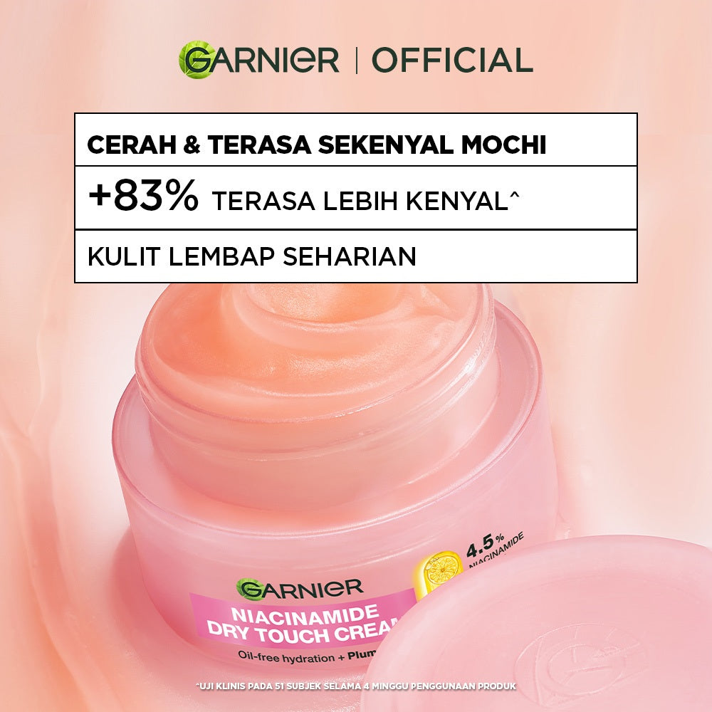 [NEW LAUNCH] GARNIER Mochi Dry Touch Cream Moisturizer Pelembab Wajah Skin Barrier 4.5% Vitamin C / Niacinamide / Salicylic Acid 30ml & 50ml Skincare Set Krim Siang Krim Malam Day Cream Serum Tone Up Mosturizer Mousturizer Cream Pemutih Wajah