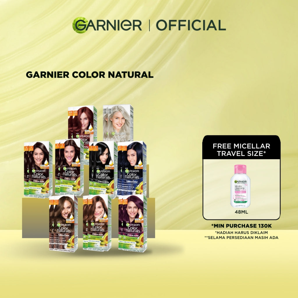 [PAKET HEMAT ISI 2] GARNIER Color Naturals Ultra Color Big Kit 105ml x2 - Cat Rambut Pewarna Rambut Permanent