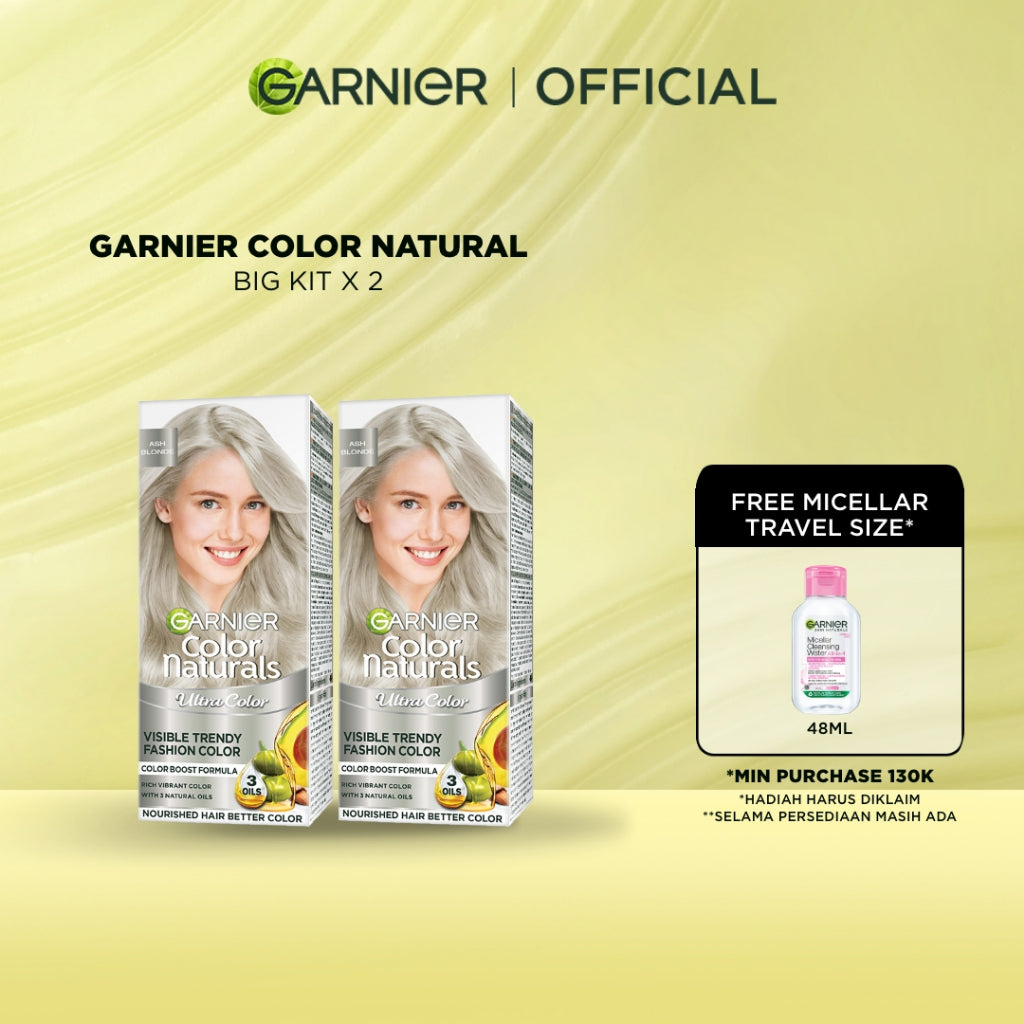 [PAKET HEMAT ISI 2] GARNIER Color Naturals Ultra Color Big Kit 105ml x2 - Cat Rambut Pewarna Rambut Permanent