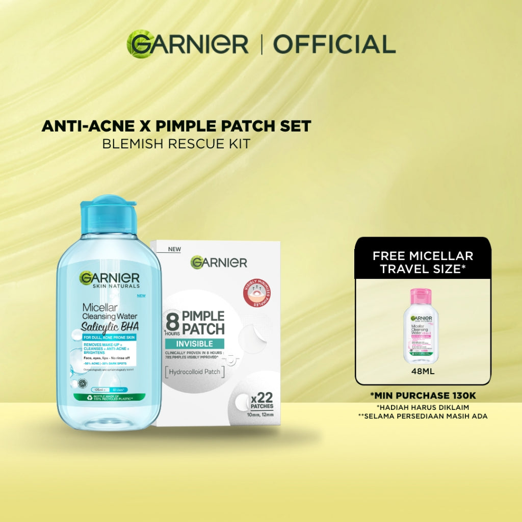 [EKSKLUSIF] Garnier Invisible Acne Patch Jerawat Transparan Isi 22 Pimple Patch Sticker jerawat kempes dalam 8 jam