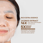NPURE Sheet Mask Licorice / Ultra Light Complete / Brightening Sheet Mask / Masker Wajah Cerah Glowing /  5X Bright Boost