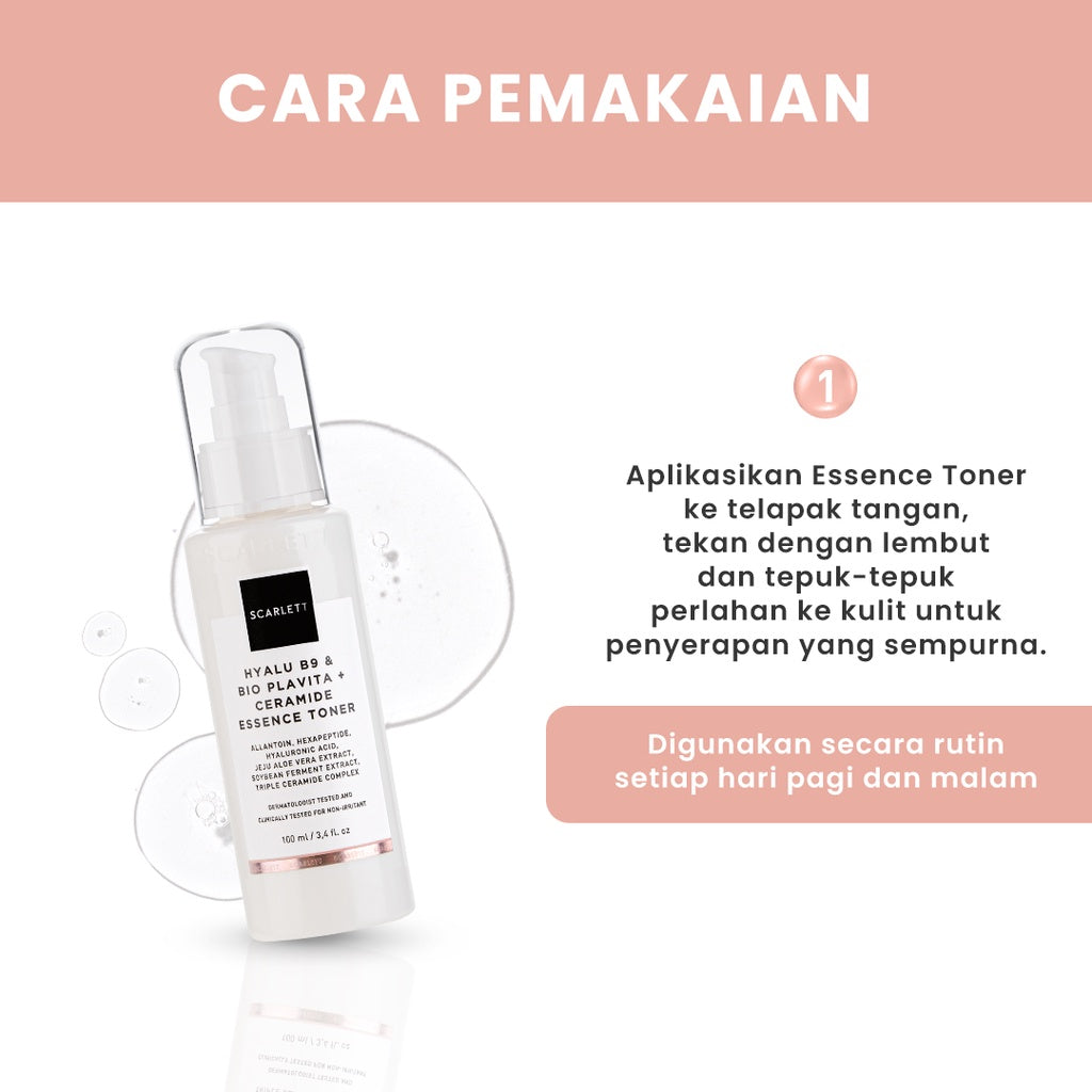 Scarlett Whitening - Hyalu B9 + Bio Plavita & Ceramide Essence Toner