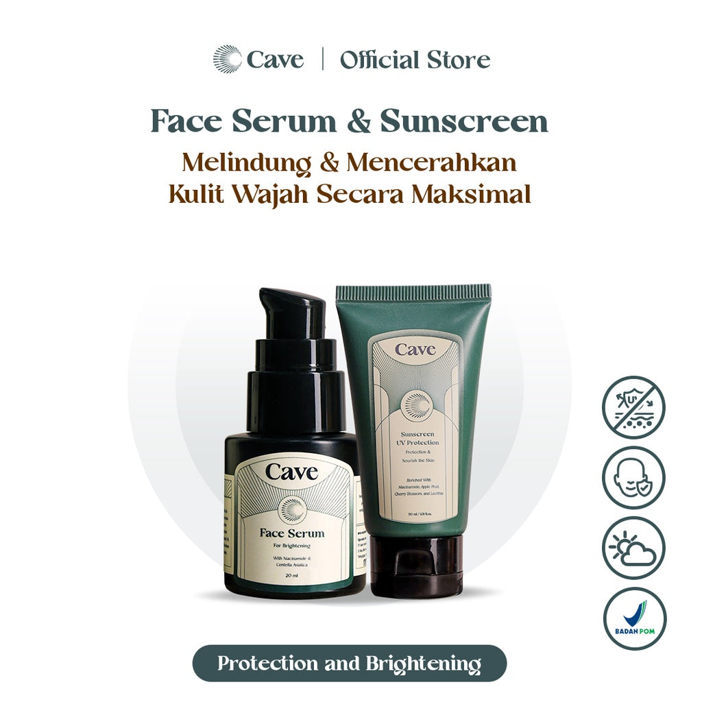 CAVE Face Serum For Brightening + Sunscreen UV Protection