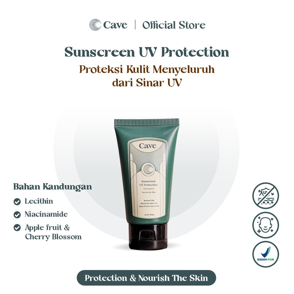 CAVE Sunscreen UV Protection -  Sunscreen Wajah Pria Perlindungan dari Sinar Matahari