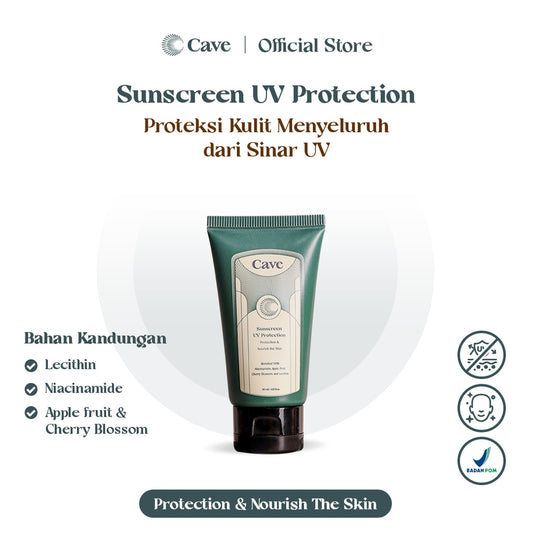 CAVE Sunscreen UV Protection -  Sunscreen Wajah Pria Perlindungan dari Sinar Matahari