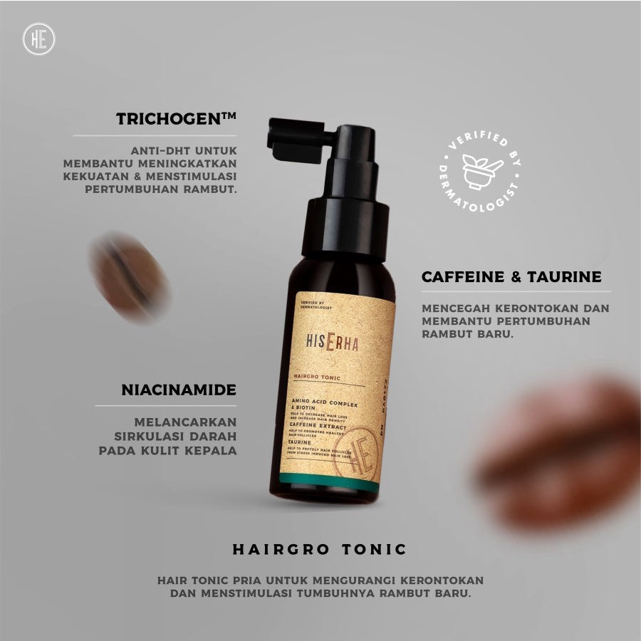 HIS ERHA Twin Flame Hairgro - Tonic Penumbuh Rambut - Hair Tonic Pria