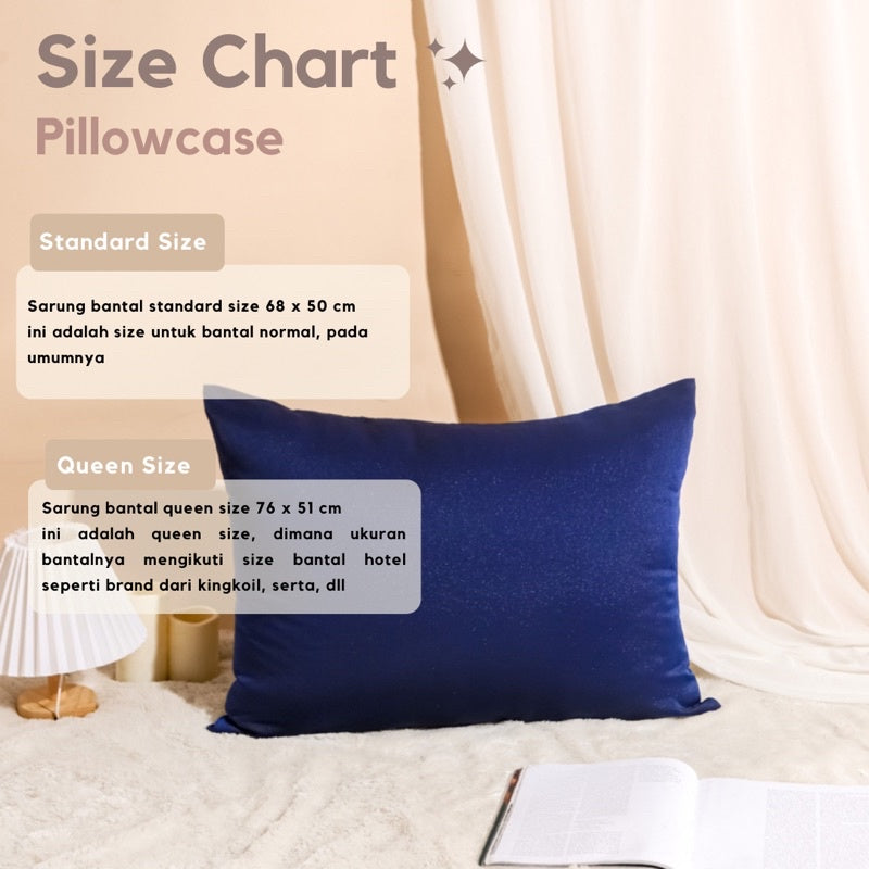 LIMITED EDITION! Sarung Bantal dan Guling PREMIUM Satin Silk Sparkling Night