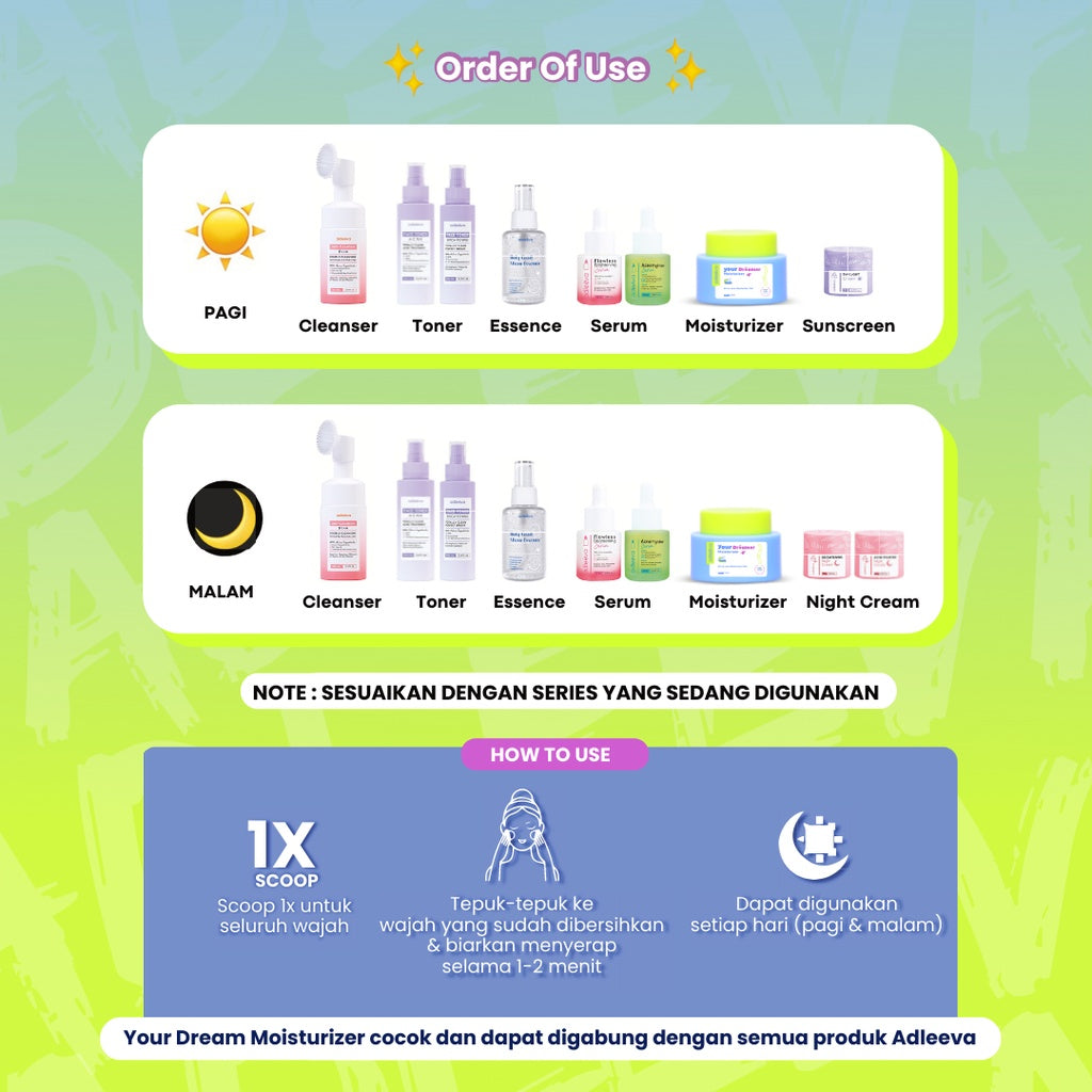 ADLEEVA Your Dreamer Moisturizer - All In One Moisturizer Gel
