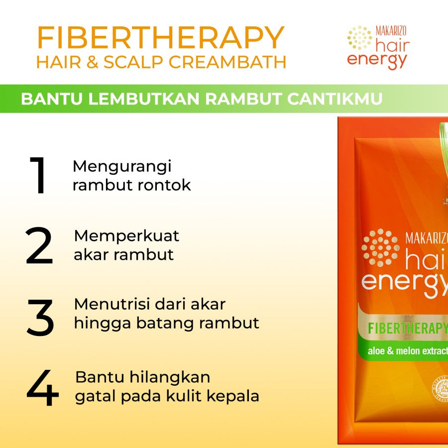 PAKET ISI 2 - Makarizo Hair Energy Hair & Scalp Creambath Aloe & Melon 30gr