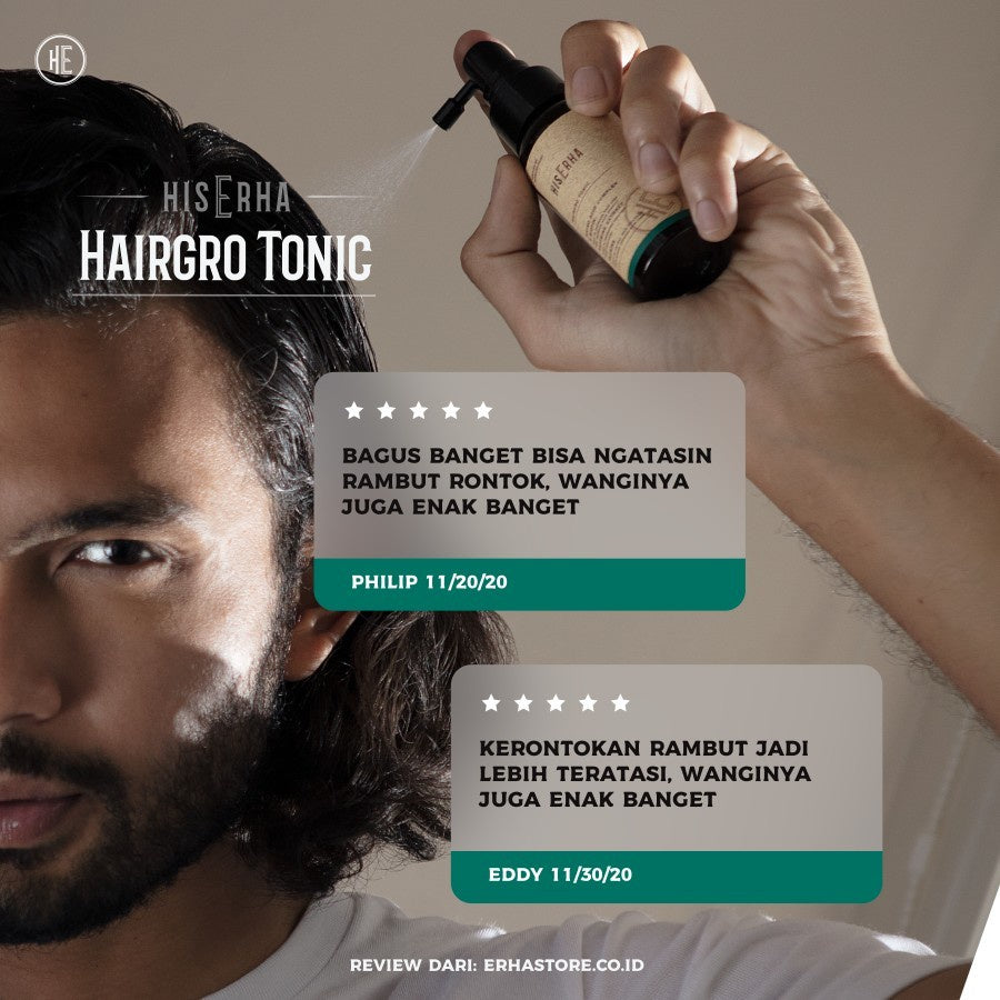 HIS ERHA Twin Flame Hairgro - Tonic Penumbuh Rambut - Hair Tonic Pria