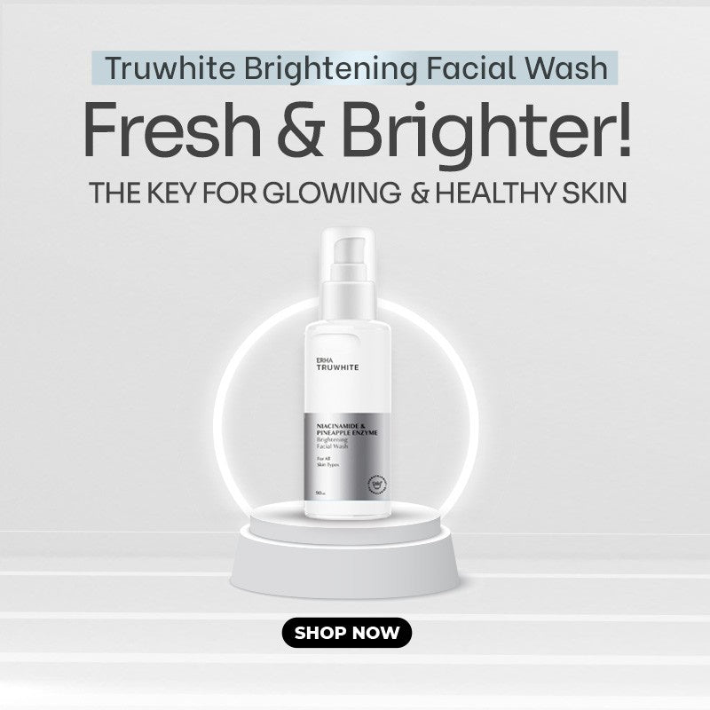 ERHA Truwhite Bundle Complete Brightening Series - Paket Lengkap 5PCS Hemat Serum, Day Night Cream Moisturizer, Toner & Face Wash Untuk Wajah Cerah Plumpy & Glowing  I Vitamin C/Vit , Niacinamide, Tranexamic Acid, Zinc Gluconate