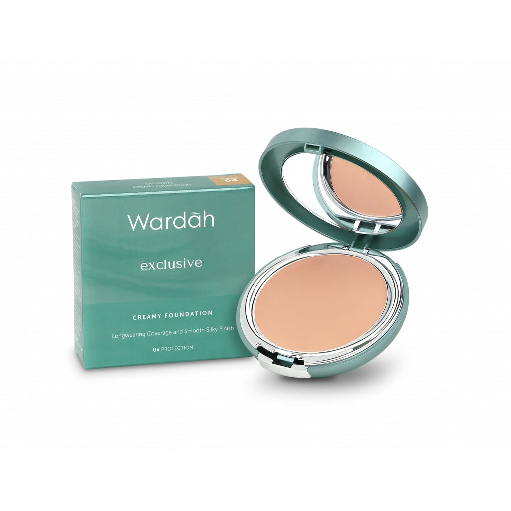 WARDAH Exclusive Creamy Foundation UV Protection - Foundation Cream Dengan Coverage Tinggi dan Tahan Lama - Makeup - Cocok Dipakai dengan Cushion