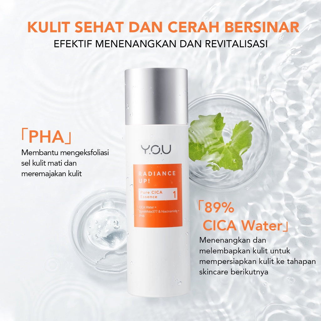 YOU Symwhite 377 Radiance Up Brightening and Exfoliating Essence with Centella + Niacinamide + PHA Atasi Bekas Jerawat and Dark Spot